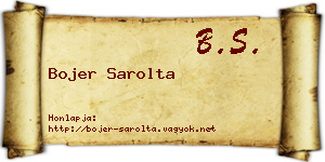Bojer Sarolta névjegykártya